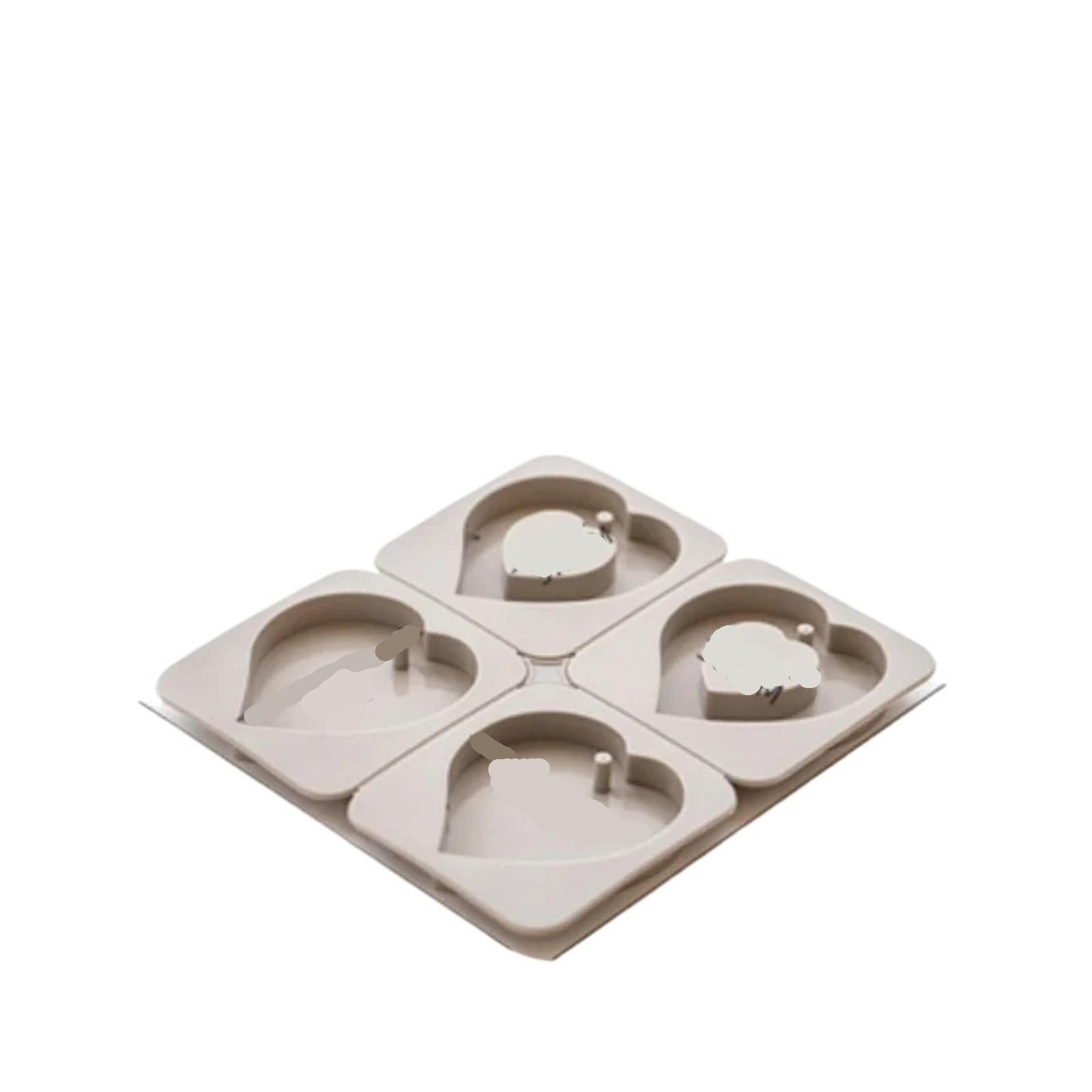 6 cavity DIY Soap Mold Silicone Wax Label Gypsum Hanging Solid Bottom Plate Handmade Hexagonal for Making Soaps Bar(Color9)