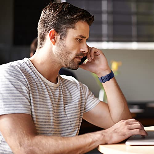 Wepro Compatible With Fitbit Charge 4 Bands For Women, Wristbands For Fitbit Charge 3 Bands For Women Men, Strap For Fitbit Charge 3 Se Bands, 3-Pack, Black, Blue, Blue Gray, Large #TOP4