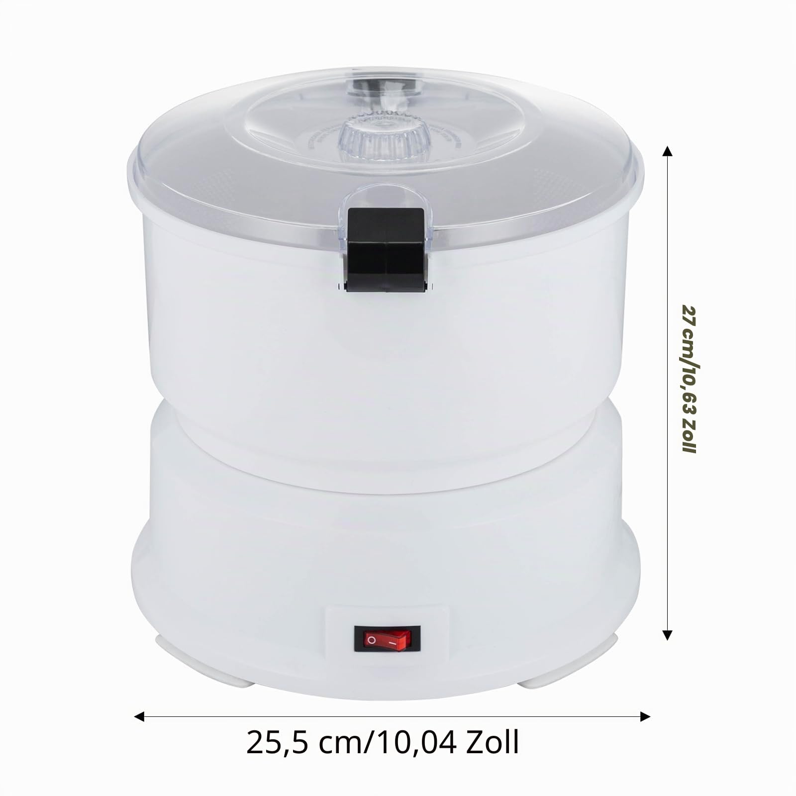 Kartoffelschäler Elektrisch,85W Kartoffelschälmaschine mit Durchsichtigen Deckel,Kapazität 0.8kg Kartoffeln,430-Edelstahlklinge,Weiß,25,5 * 27 cm,für Küchen (AOT-P01)