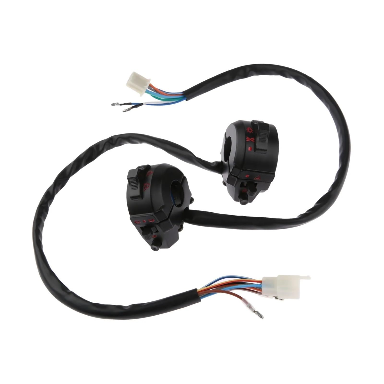 Interrupteur guidon moto 7/8 avec commande klaxon et phares - 8