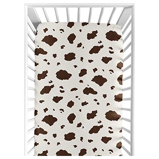 Wild West Cowboy Fitted Crib Sheet for Baby and Toddler Bedding Sets by Sweet Jojo Designs - Cow Print