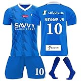 Generisch Saudi Nr.10 Trikots Shorts Socken Set, Neue Fußball Trikots für Kinder/Erwachsene, Fussball Jersey Trainingsanzug Junge Herren