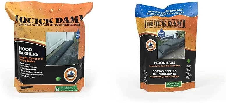 Quick Dam Flood Barriers and Bags - Control, Contain and Divert Flood Water