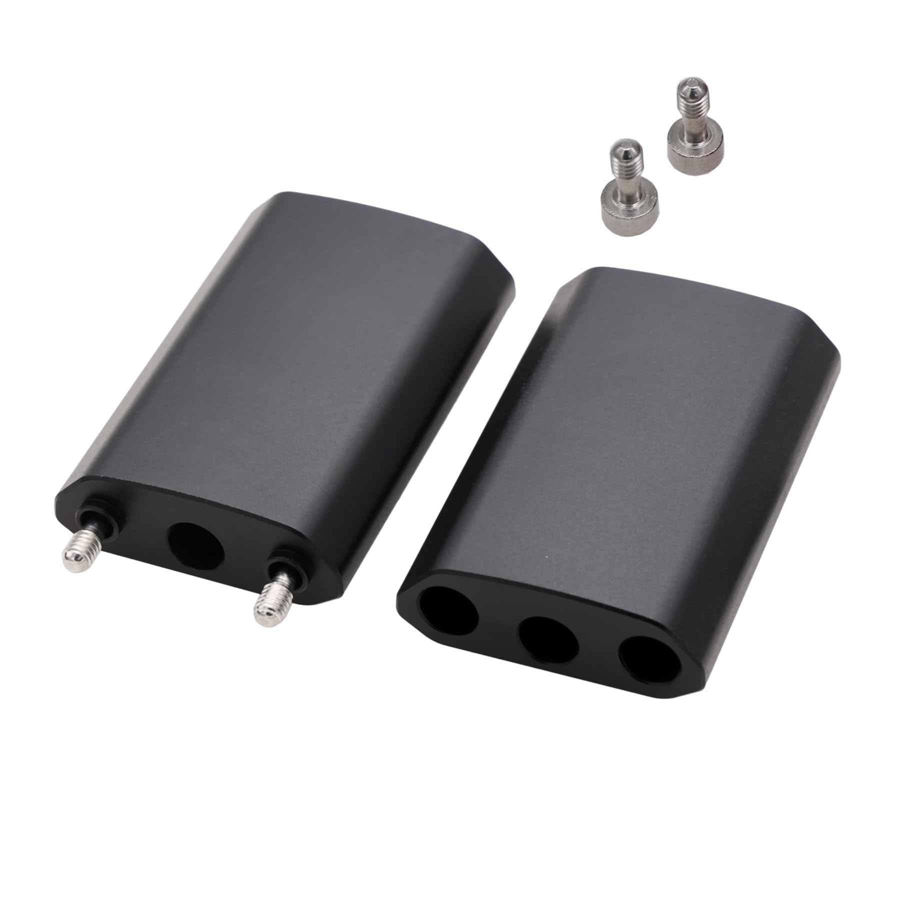 HangTon Ronin - 2 extensores de eje inclinable, bloque de extensión de brazo de jaula de 60 mm para DJI Gimbal ARRI RED Sony Panasonic Cámara superior, rosca de 3/8 a 16 tornillos M3 negro