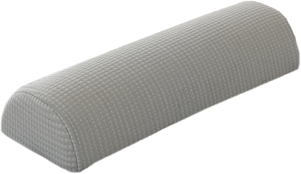 Soft Semi Roll Pillow Massage Bolster Neck Pillow Memory Foam Semi Round Pillow Cushion for Legs, Knees, Side (White, 58×18×10CM/22.83"×7.09"×3.94")