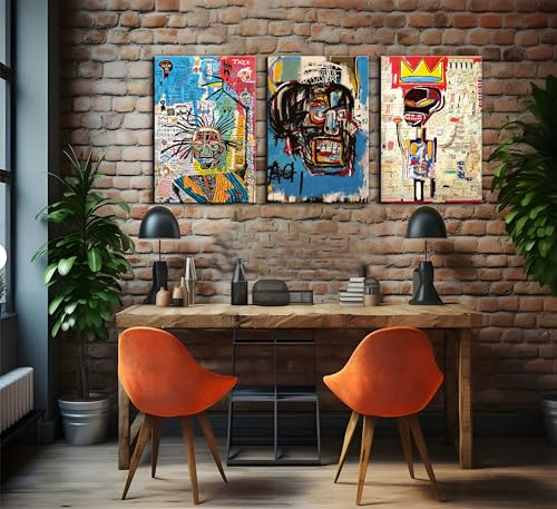 Donahue Art 3 Pcs Modern Street Graffiti Wall Art Abstract Poster Print Wall Decor Artist Blue Print Canvas Painting For Living Room Bedroom Bathroom Office Home Decorations Unframed thumb #2