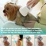 LMVVC-Dog-Grooming-Kit-Low-Noise-Pet-Grooming-Clippers-23L-Vacuum-Suction-99-Pet-Hair-with-5-Tools-for-Dog-Cat-for-Shedding-Grooming-Grey-White