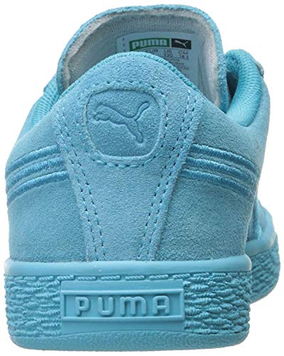 PUMA PUMA Unisex-Child Suede Classic Badge Sneaker, Blue Atoll, 1 M US Little Kid