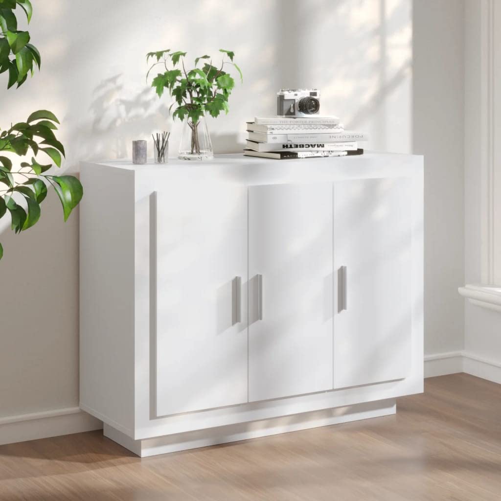 Credenza,Mobiletto Multiuso Madie moderne soggiorno Con scomparti Per Sala da Pranzo Salotto Corridoio Cucina Bianca 92x35x75 cm in Legno Multistrato
