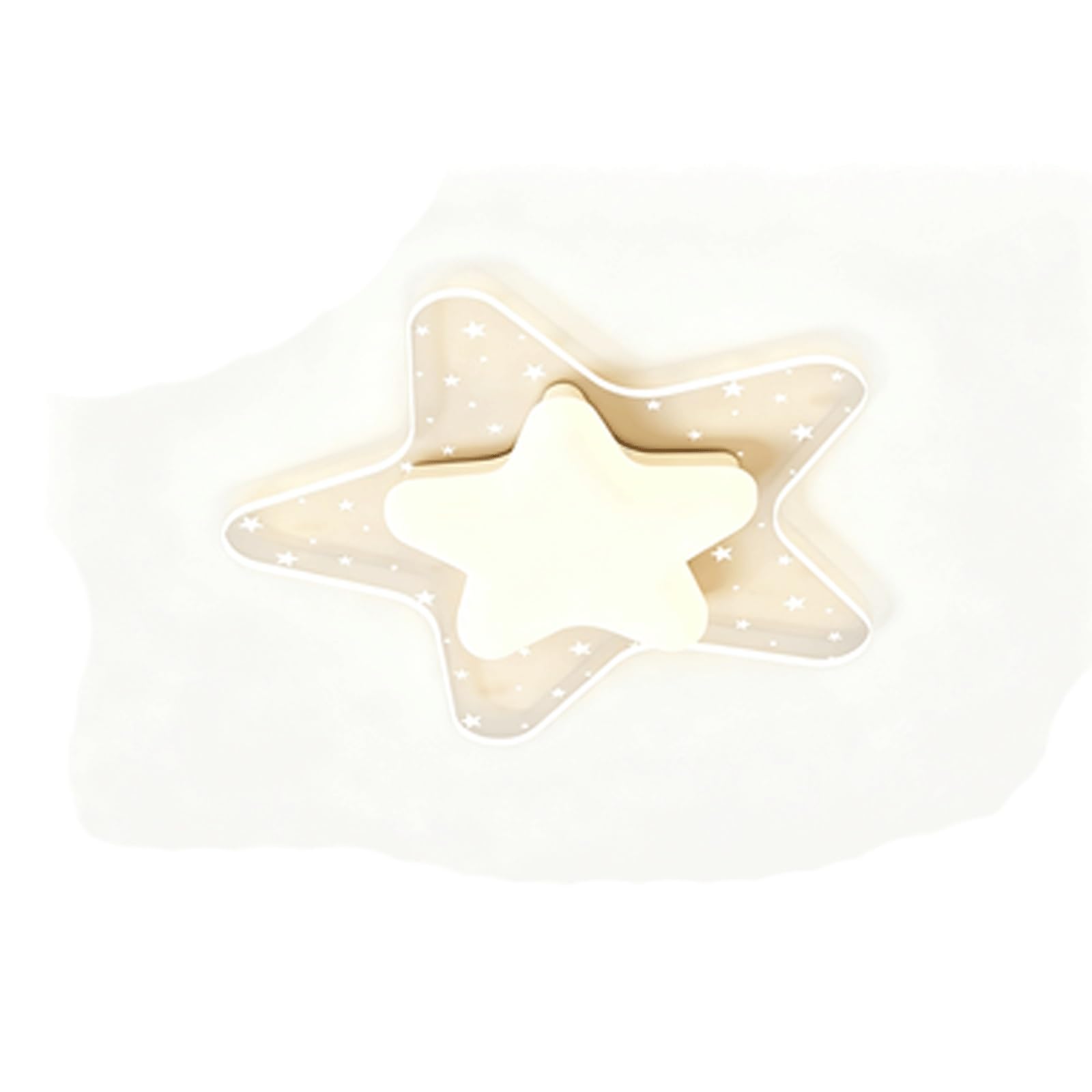 BKEKM Ceiling Light Fixture 60W 3000k/4500K/6000k Dimmable LED Flush Mount Ceiling Light Acrylic Ceiling Light Modern Star Shape Ceiling Lamp