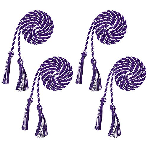 Cuerdas trenzadas de graduación Beautyflier pack de 4 con borlas de hilo de poliéster para estudiantes