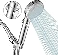 DOILIESE Shower Head with Handheld Shower Head with ON/Off Switch, 3-Modes High Pressure Shower Head with Hose, Chrome Finish