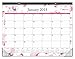 Blue Sky 2018 Monthly Desk Pad Calendar, 22" x 17", Orchid
