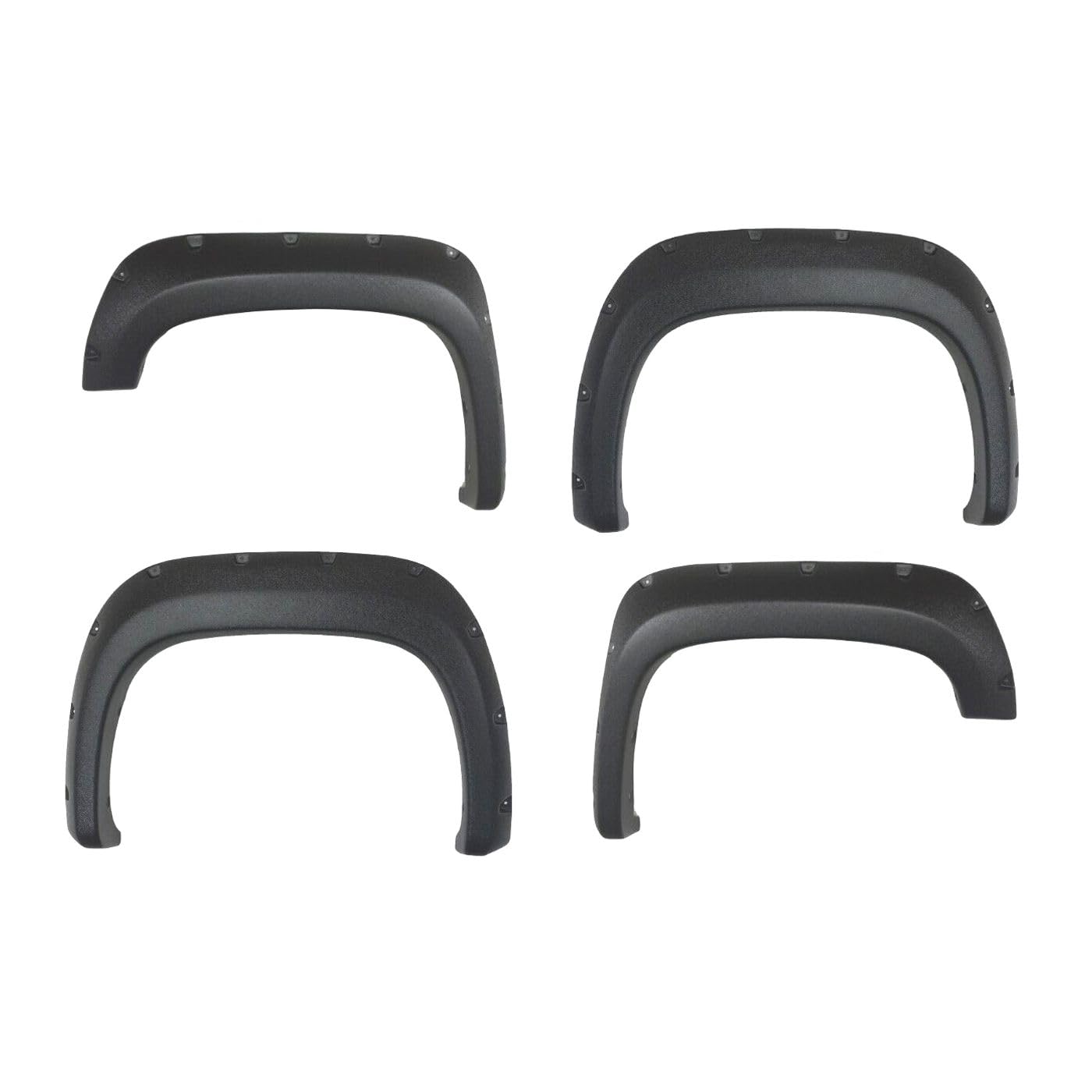 LDAUYZLING Textured Pocket Bolt Wheel Protector Flare for GMC for Sierra 1500 2007-2013 5.8 Ft Bed Front: 2.0