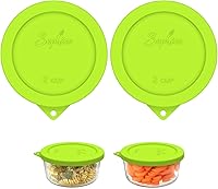 Vista 1 de SOPHICO - Tapas de repuesto redondas de silicona para recipientes de 2 tazas, compatibles con Pyrex 7200-PC y cuencos de vidrio Anchor Hocking