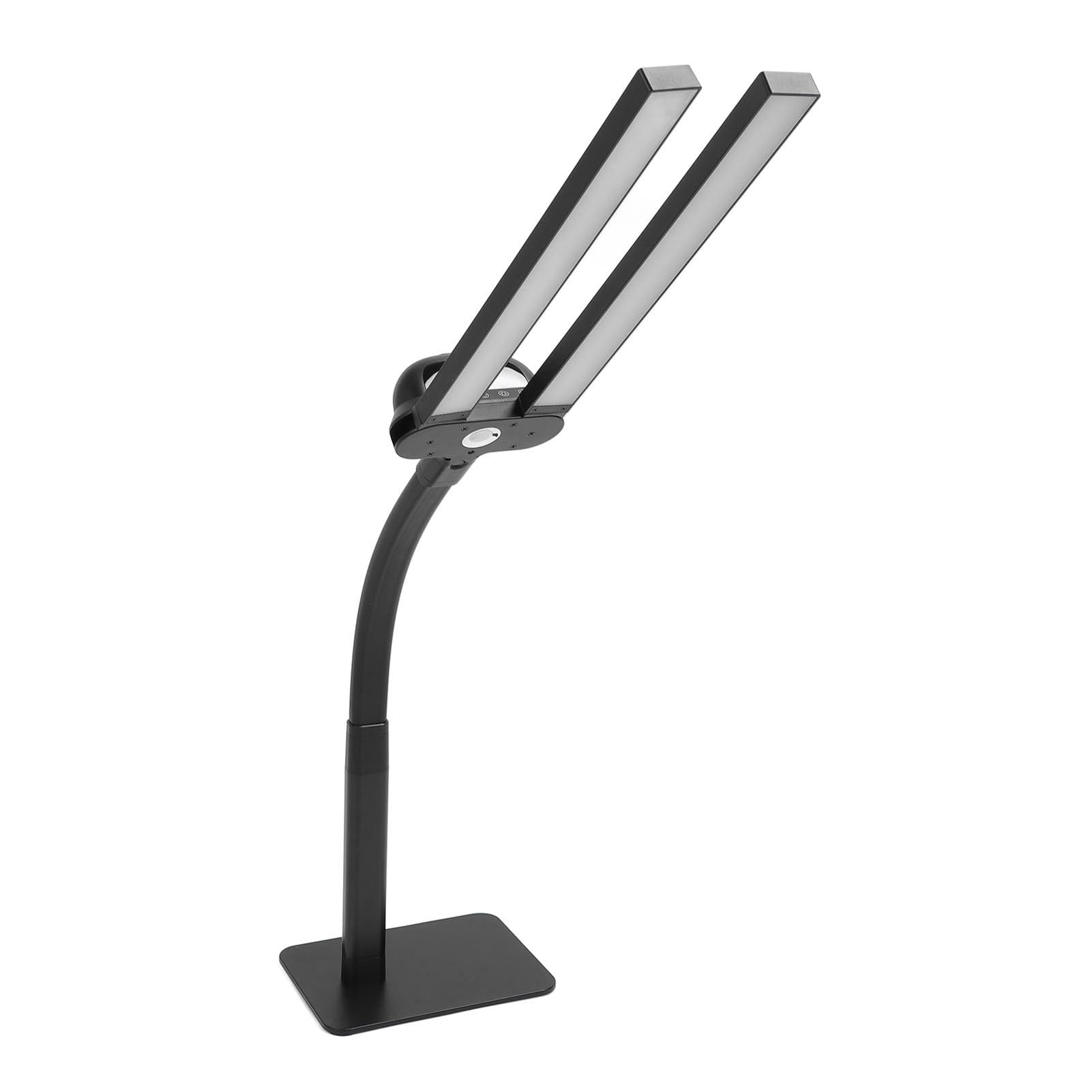 Lámpara de Escritorio LED de 12 W con Reloj, Barra de Luz Ajustable, Luz de Mesa con Brazo Oscilante para Leer, Dibujar y diseñar. Luz de Escritorio Larga para Escritorio