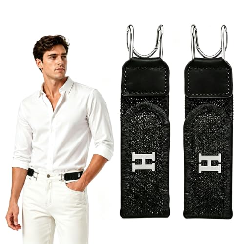 Image of Buckleless Belt for Men, Metal Hook Elastic Belt with Quick Adjustment, Ideal for Hiking and Outdoor Activities, Travel Friendly Compact Design