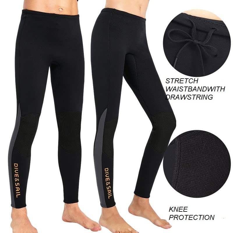 EUPTE 3mm Diving Wetsuit Pants Swimming Pants Leggings for Women Men (M, Men) - Image 2