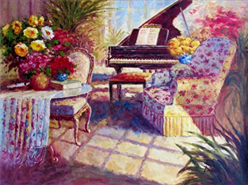 Pintura Diamante 5D kit completo manualidades mosaico cristales bordado cuadro piano 30x40cm