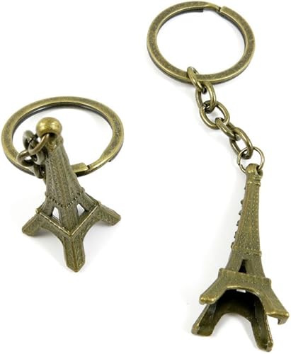 Bronce antiguo llavero clave Etiquetas Llavero Anillo Cadena Bisutería Abalorios suministros kc0706 Torre Eiffel de París