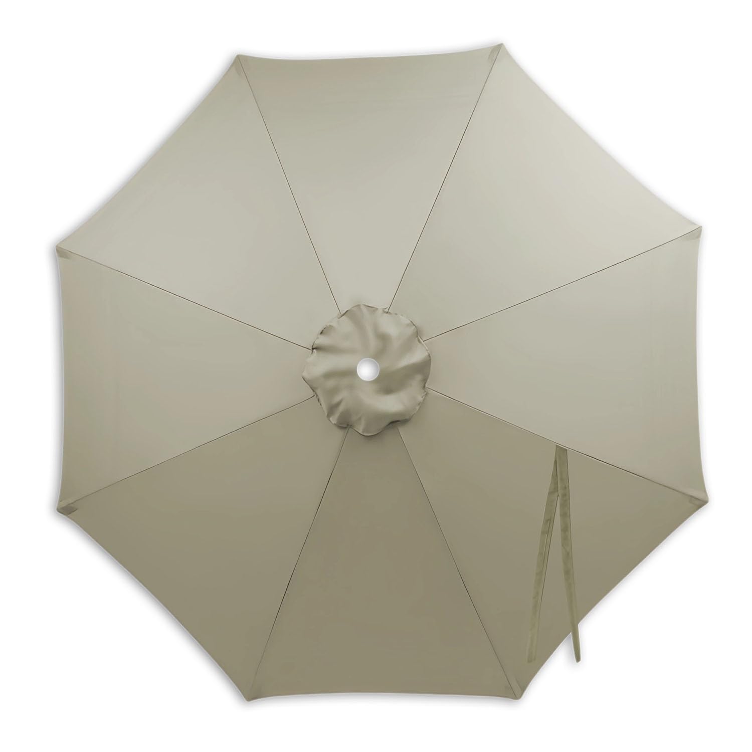 Water Resistant Patio Market Umbrella Replacement Canopy, Breathable Vented Outdoor Parasol Cover, Durable Table Umbrella Top, Fits 6/8 Ribs 2m-3.5m(Taupe,8 ribs/2.00m)