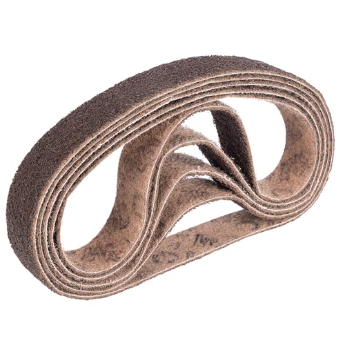 5 unidades hecho con 3 M SC-BS banda de lijado banda de lijado de fieltro, lijadora de banda de tubos, grado: Course, color: marrón, 40 mm x 760 mm