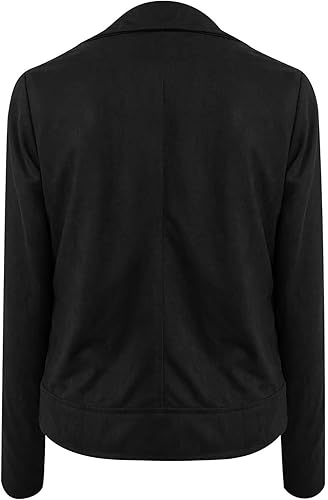 Miniatura 8 de SHOPESSA Winter Coat Women Plus Size Faux Suede Moto Jacket Women Notch Collar Zip Up Biker Jacket Snow Jackets for Women