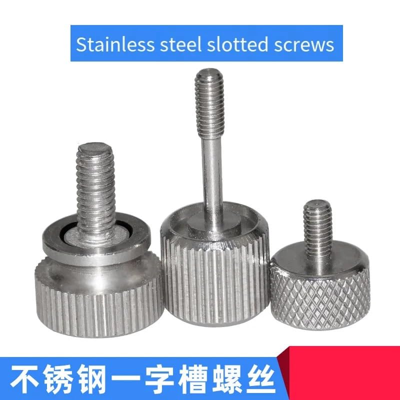 5/20 szt. Śruby radełkowane z łbem cylindrycznym ze stali nierdzewnej M3 M4 M5 dokręcane ręcznie, regulowane, śruby anty-wypadkowe(20 Pcs,M3x10 D10x6)