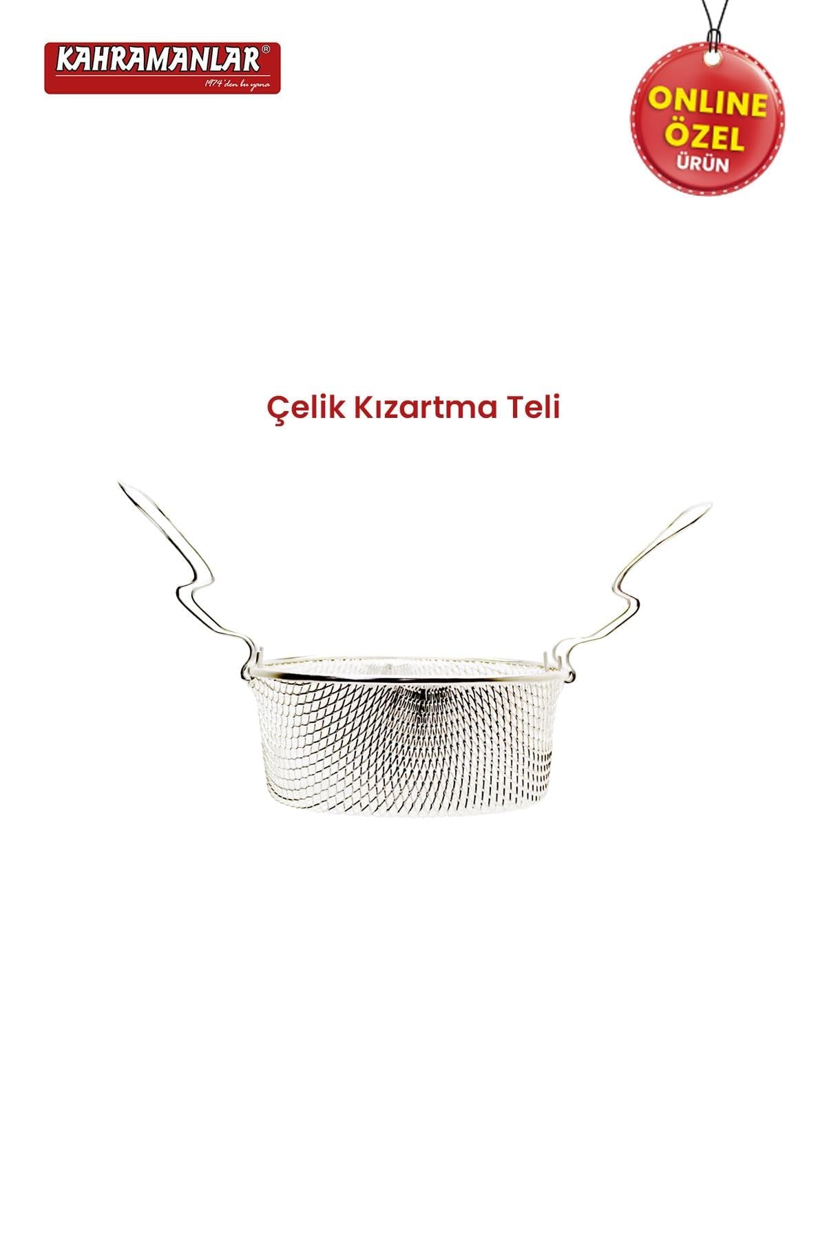 Kahramanlar Cips Chef 22 Cm Emaye Kızartma Tenceresi Cam Kapaklı