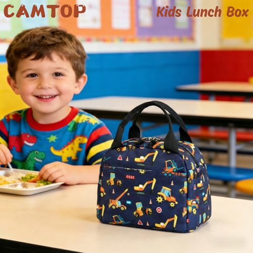 Image of CAMTOP Boys Lunch Box Kids Insulated Lunch Bag Kids Cute Lunchbox for Boys Loncheras Para Ninos