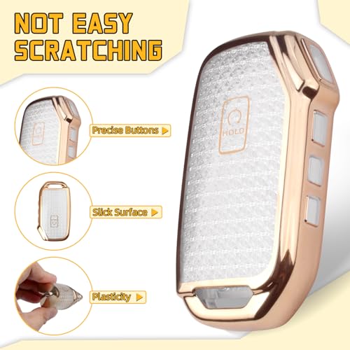 Coque de clé Kia TPU blanc évite les rayures et chutes de télécommande