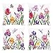 Bonhause Juego de 4 Funda de Cojín 45x45cm Flores de Iris Narciso Terciopelo Suave Fundas de Almohada para Cojines Decorativos para Exterior Sofá Cama Coche Hogar