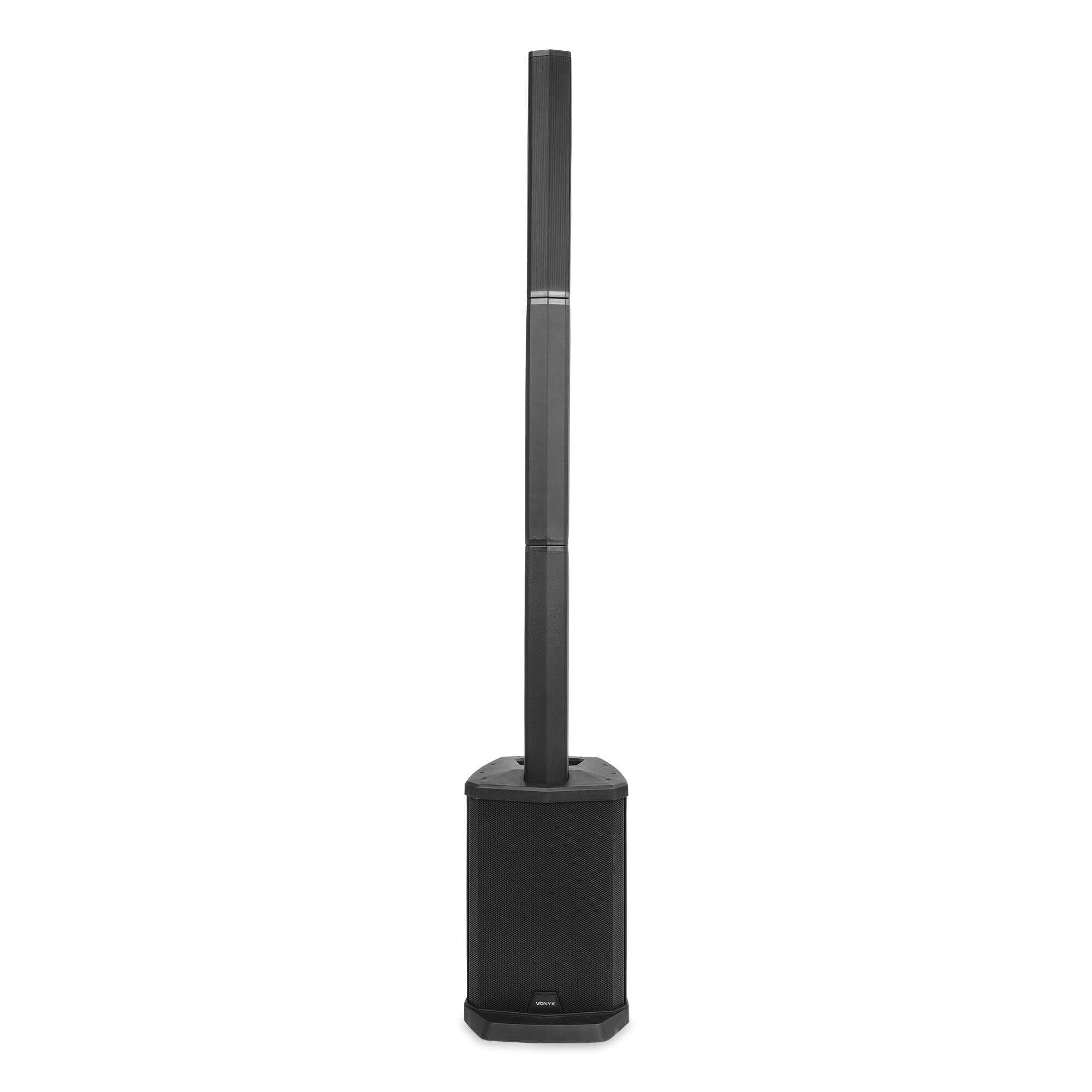 VONYX VX808 Enceinte Colonne Active 320W BT avec Contrôle Audio Intégré, Sono Portable DJ Animation Soirée Événement