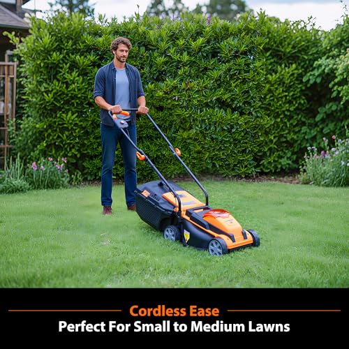 Image of LawnMaster Cordless 24V Max 13-inch Lawn Mower and Cordless Leaf Blower Combo with 2x4.0Ah Batteries and Charger-24VMWBL