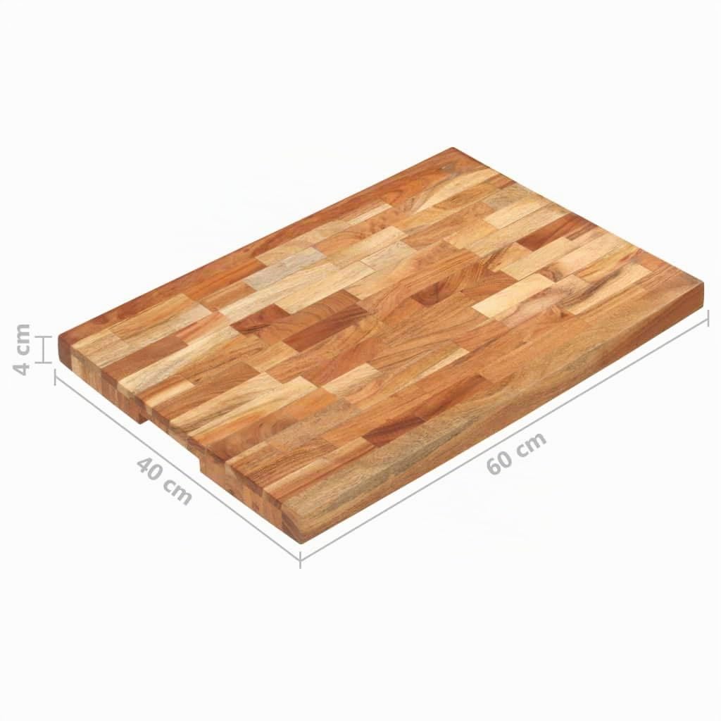 Générique Planche à découper 60x40x4 cm Bois d'acacia Massif,Maison & Jardin,Arts de la Table & Arts culinaires,Ustensiles & Accessoires de Cuisine,Planches à découper,Brun,7.9 KG,286570