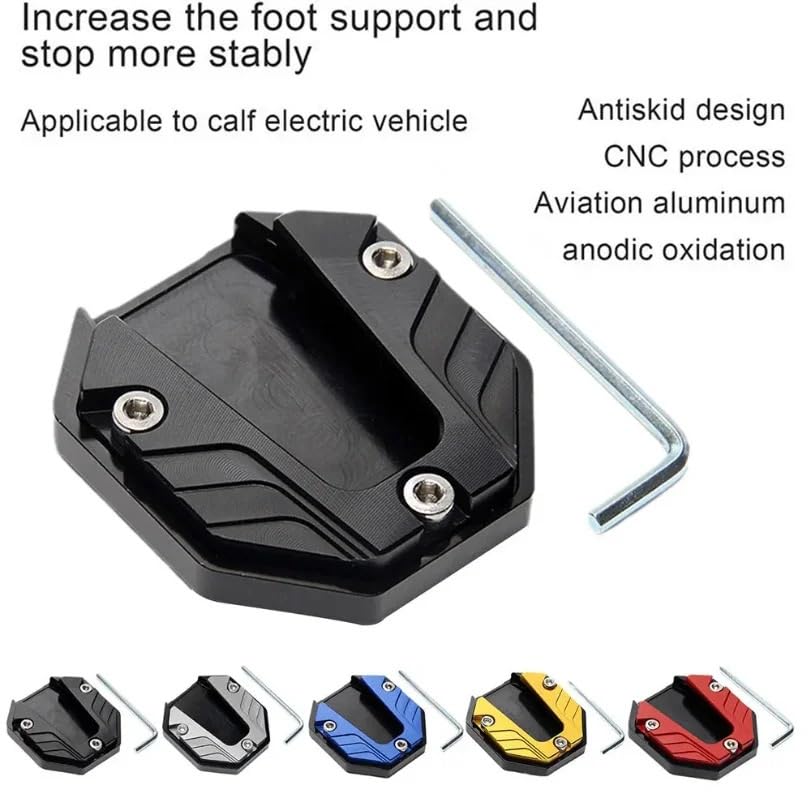 Soporte lateral extensor para evitar que la moto se hunda azul 5