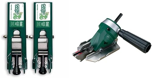 PacTool SA903 Gecko Gauge - Kit de montaje de revestimiento y cizalla profesional SS724 Snapper - Herramienta de corte para tablero de fibrocemento