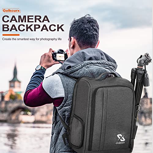 Golkcurx Camera Bag For Dslr/Slr Cameras，Camera Backpack Waterproof For Photographers Dark Grey S #TOP7