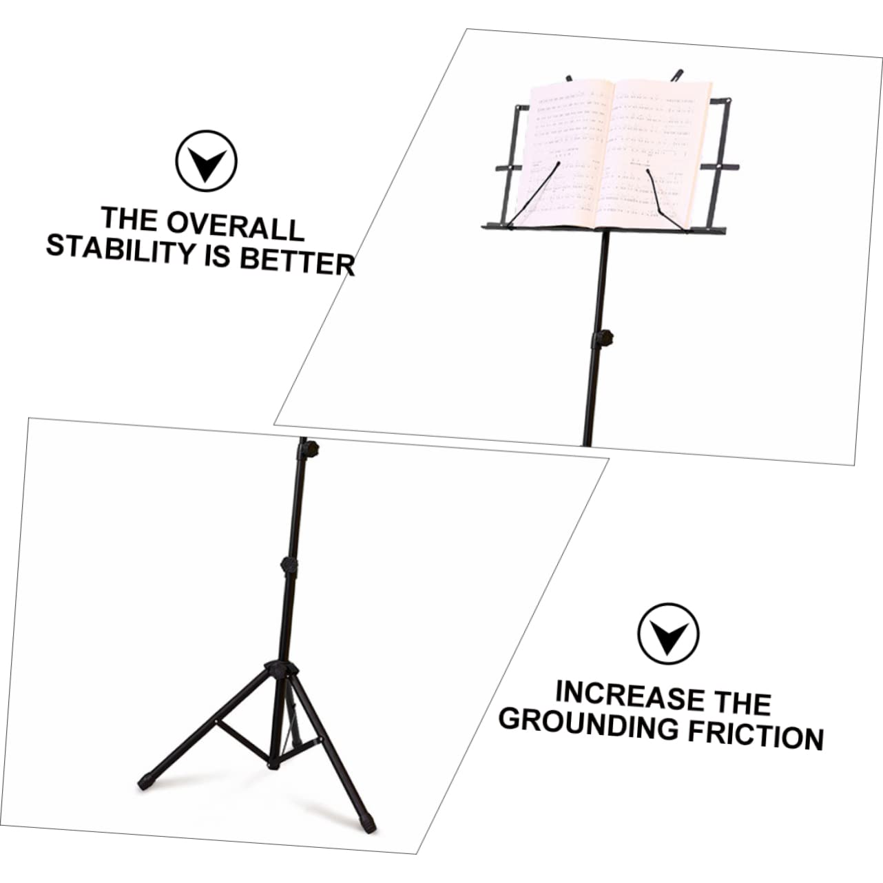 Supporto Per Spartiti Musicali e Portatile Struttura Telescopica Per Chitarra Violino e Pianoforte Per Musicisti Movimento