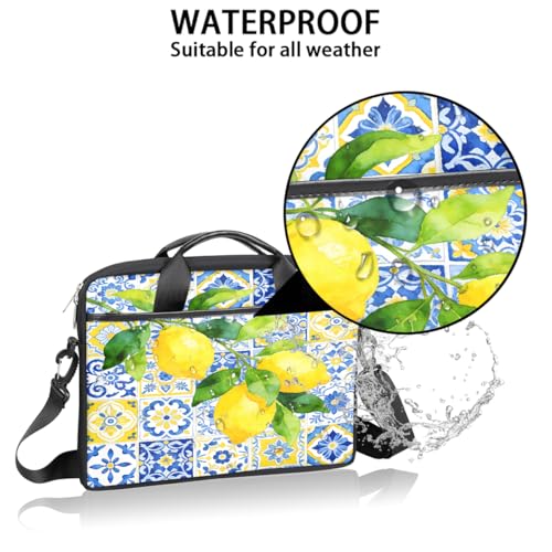 Bolso para portátil con diseño limón acuarela 15 pulgadas miniatura 3