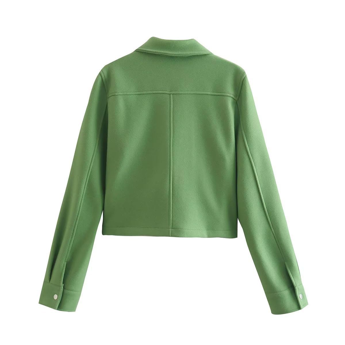 HAOLEI Cappotto Da Donna in Misto Lana Cardigan Shacket Jacket Manica Lunga Button down Camicie Cardigan Camicette per Autunno Inverno