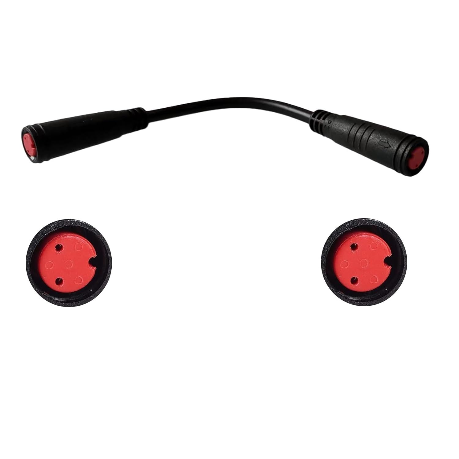 2-Pin Female to Female Ebike Extension Cable for Headlights,2 Pin Female Connector, 4.7 in Cable