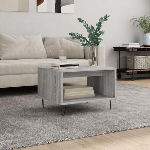 Table basse gain de place grise pour ranger le salon encombré - 2