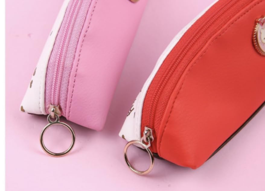 Image of Bandal & Neoul KITTY's Officially Licensed Gold Rimmed Pencil Pouch - 2 Colors (Kitty pink)