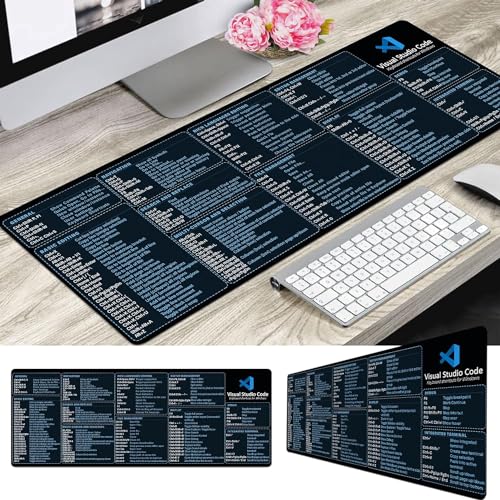 Image of Visual Studio Code Shortcuts Mouse mat for Designer, Quick Reference Guide, Cheats Sheet Mouse Pad, Office Supplies Keyboard Tips Gifts for Beginner Photographers Gifts Mouse pad KMH