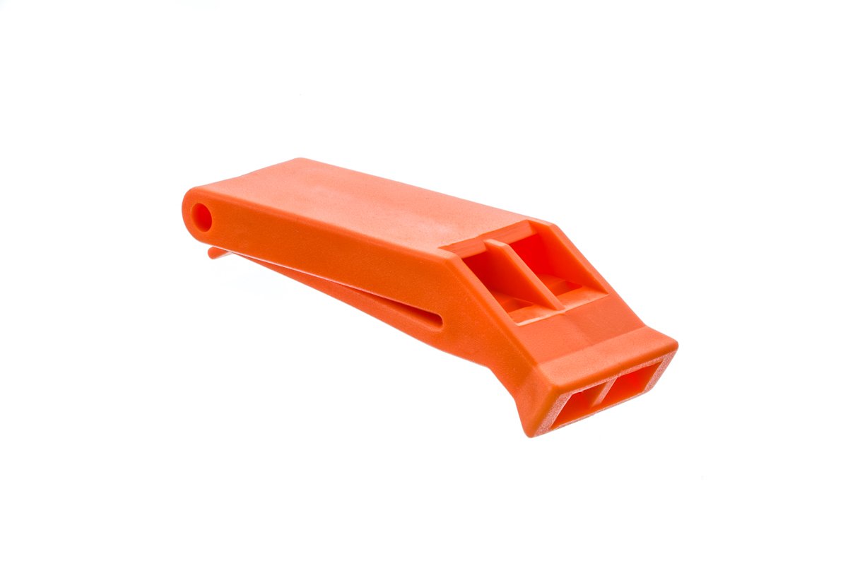 SE Wh36 Orange Plastique flottant sifflets, 36-pack