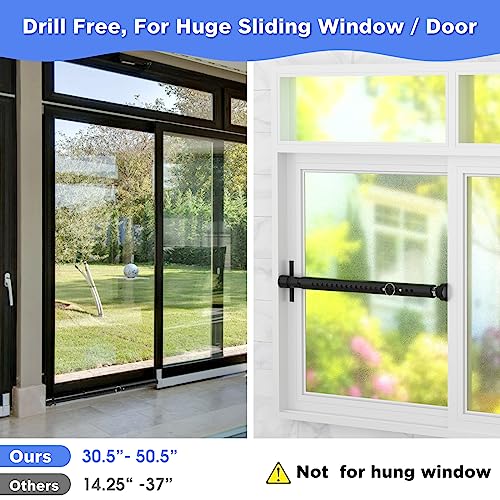 Sliding Door Security Bar Childproof, 2Pack 16 To 51