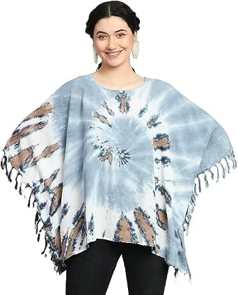 UKAL Women's Kaftan Maxi Dress - Summer Beach Cover Up & Sleepwear | V-Neck Polyester Kimono Nightgown - View #6