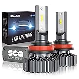 SEALIGHT H11 LED Headlight Bulb Low Beam or Fog Light Plug and Play, 12xCSP Chips H8/H9 Conversion Kit - 6500lm 6000K White