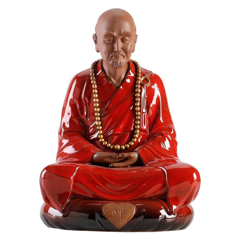 Sculpture de Bouddha zen en céramique pour créer une ambiance relaxante au salon